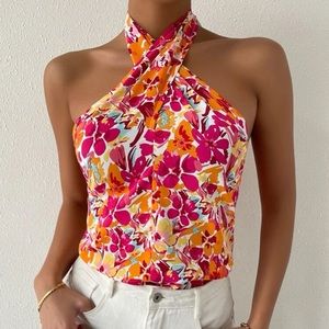 SHEIN brand new size large floral halter